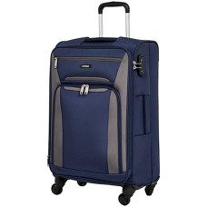 Deals and Offers on  - Amazon Brand - Solimo 68.5 cms Softsided Suitcase with Wheels and TSA Lock, Blue Deals, Discounts & Offers on  - Amazon Brand - Solimo 68.5 cms Softsided Suitcase with Wheels and TSA Lock, Blue