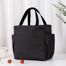 Deals, Discounts & Offers on  - PIKFOS Reusable Insulated Lunch Bag with Side Pocket, Leak Proof Lunch Box with Soft Padded Handles for Women, Men, Adult, Kids, Durable Thermal Lunch Tote Bag
