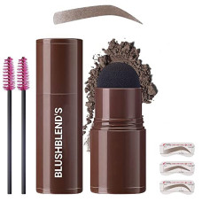 Deals, Discounts & Offers on Beauty Care - Blushblend's Eyebrow Stamp and Eyebrow Stencil Kit, One Step Brow Stamp, 3 Eyebrow Stamp Stencils Kit and Brow Stamp Shaping Kit with 2 Eyebrow Brushe, Waterproof, Long-lasting (BROWN)
