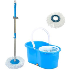 Deals, Discounts & Offers on  - SURABHI Mop Bucket Magic Spin Mop Bucket Double Drive Hand Pressure with 2 Microfiber Mop Head Mop Set Mop Set(Multicolor)
