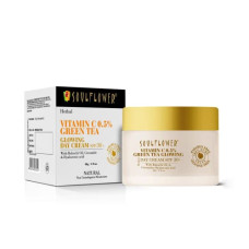 Deals, Discounts & Offers on  - Soulflower Sun Protect SPF 30+ Face Vitamin C Hyaluronic Acid Glowing Skin Day Cream