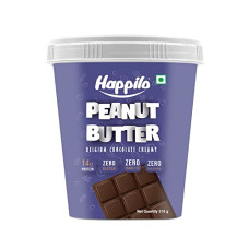 Deals, Discounts & Offers on  - Happilo Belgium Chocolate Peanut Butter Creamy 510g, No Added Sugar, Rich in Protein, Premium Non GMO Slow Roasted Peanut Butter| No Added Sugar | No Palm Oil & Vegan| Gluten Free | Vegan | Cholesterol Free
