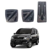 Deals, Discounts & Offers on  - Oshotto 3 Pcs Non-Slip Manual CS-048 Car Pedals Kit Pad Covers Set Compatible with Mahindra Xylo/Quanto (Grey)