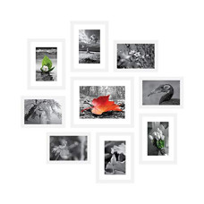 Deals, Discounts & Offers on  - Amazon Brand - Solimo Collage Set of 9 Photo Frames ( 5 X 7 Inch - 4, 6 X 8 Inch - 4 & 8 X 10 Inch - 1) , White