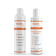 Deals, Discounts & Offers on Beauty Care - mars by GHC Hair Growth Combo | Hair Growth Oil 200ml | Anti Hair Fall DHT Blocker Shampoo 200ml | For Hair Growth and Nourishment, Controls Hair Fall, For Men and Women (Set of 2)
