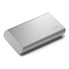 Deals, Discounts & Offers on  - LaCie Portable SSD 500GB External Solid State Drive - Moon Silver, USB-C, USB 3.2 Gen 2,