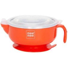 Deals, Discounts & Offers on Baby Care - MeeMee Stay Warm Baby Steel Bowl with Suction Base (Red) - Steel(Red)