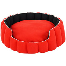 Deals, Discounts & Offers on  - Fluffy's Luxurious Soft Red & Black Dog/Cat Bed Polyster Filled(Export Quality) (S)