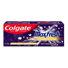 Deals, Discounts & Offers on  - Colgate MaxFresh 320g (160g x 2, pack of 2) Toothpaste, Purple Gel Paste with Menthol