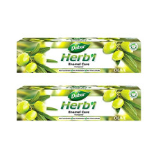 Deals, Discounts & Offers on  - Dabur Herb'l Olive Enamel Care Toothpaste - 300g (150g x 2, Pack of 2) | No Flourides, Peroxides & Triclosan | For White & Healthy Teeth | Olive Fights Yellowness