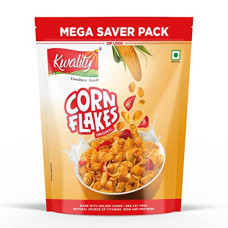 Deals, Discounts & Offers on  - Kwality Corn Flakes - Made with Golden Corns, 99% Fat Free, Natural Source of Vitamin, Iron and Protein 1Kg [Pack of 1]