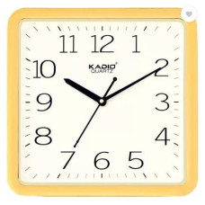 Deals, Discounts & Offers on  - Kadio Analog 25 cm X 25 cm Wall Clock (Gold, with Glass, Standard)