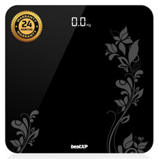 Deals, Discounts & Offers on  - beatXP Gravity Flora Digital Weight Machine For Body Weight with Thick Tempered Glass, Best Bathroom Weighing Scale with LCD Display - 2 Year Warranty