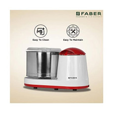 Deals, Discounts & Offers on  - Faber 2L 150W Wet Grinder, SS Drum with high grade stone, 25 min continuous runtime, overload protector, transparent lid and air vent || 2-year comprehensive warranty (FGW DURAMAX WH 150 W) White