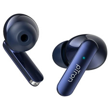 Deals, Discounts & Offers on Headphones - pTron Bassbuds Duo in Ear Earbuds with 32Hrs Total Playtime, Bluetooth 5.1 Wireless Headphones, Stereo Audio, Touch Control TWS, with Mic, Type-C Fast Charging, IPX4 & Voice Assistance (Blue)