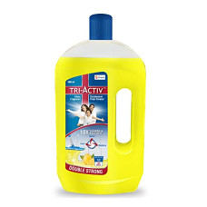 Deals, Discounts & Offers on  - Tri-Activ Double Strong Disinfectant Floor Cleaner | Half Cap Only | 10X Cleaning with 99.9% Germ kill | Citrus Fragrance - 1000 ml x Pack of 1