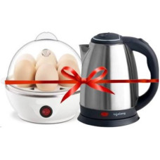 Deals, Discounts & Offers on Personal Care Appliances - Lifelong LLEKEB01 1.5 L Electric Kettle (Silver) & Egg Boiler Super Combo