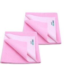 Deals, Discounts & Offers on  - Newnik Quick Waterproof Dry Sheet Small Combo Pack of 2 Pink (Each Size : 50 cm x 70 cm)