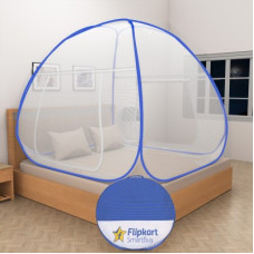 Deals, Discounts & Offers on  - Flipkart SmartBuy Polyester Adults Washable Single Yarn Foldable Double Bed Mosquito Net(Navy Blue, Tent)