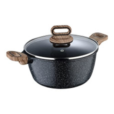Deals, Discounts & Offers on  - BERGNER Ultimate Non-Stick Casserole with Glass Lid 24 cm, 3.8L, Heatdot Technology & Induction Base, Food Safe, Grey