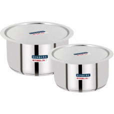 Deals, Discounts & Offers on Cookware - Renberg Steelix Plus Tope Set with Lid 3.5 L, 4.3 L capacity 20 cm, 22 cm diameter(Stainless Steel, Induction Bottom)