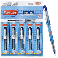 Deals, Discounts & Offers on Stationery - Reynolds FELTEK IND 5 CT BOX - BLACK| Smooth Ball Pens | Long-lasting ball pens | Professional Ball pens with superior writing experience| Ball Pens