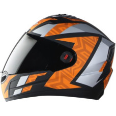 Deals, Discounts & Offers on  - Steelbird SBA-1 CESAR Motorbike Helmet(Matt Black Orange with Smoke Visor)