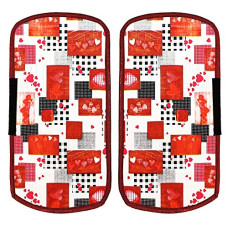 Deals, Discounts & Offers on  - Kuber Industries Hearts Design PVC 2 Pieces Fridge/Refrigerator Handle Cover (White & Maroon) CTKTC33602, Standard