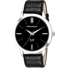 Deals, Discounts & Offers on Watches & Wallets - PROVOGUEUltra Slim Series Black Dial & Black Leather Strap