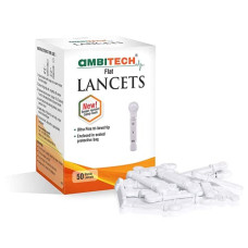 Deals, Discounts & Offers on  - AMBITECH Flat Lancet Needle (50 Pieces)