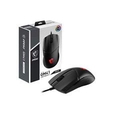 Deals, Discounts & Offers on  - MSI USB Clutch GM41 Lightweight Gaming Mouse - 16000 DPI Optical Sensor, Symmetrical, 60M+ Click OMRON Switches, 6-Buttons, FriXion-Free Cable, 1ms Latency, RGB Mystic Light, 65g - Wired