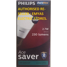 Deals, Discounts & Offers on  - PHILIPS Ace Saver Base E27 2.7-Watt LED Lamp (Pack of 5, Crystal White)
