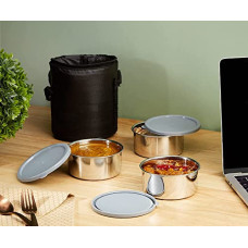 Deals, Discounts & Offers on  - Stainless Steel Leak - Proof Lunch Box, Set of 3