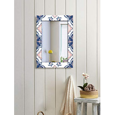 Deals, Discounts & Offers on  - 999STORE Printed Wall Mirror for Bathroom Bathroom Big Mirror Flower washroom Bathroom Mirror (MDF_14X20 Inches) MirrorSMP410