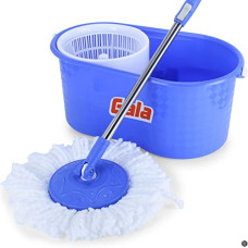 Deals, Discounts & Offers on Home Improvement - Gala Aqua Spin 151617 Mop (Aqua Blue and White)
