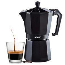 Deals, Discounts & Offers on  - AGARO Classic Moka Pot, Stovetop, Espresso Coffee Maker, 240 Ml, Premium Aluminium Built, Italian Style Mocha, Cuban Caf Brewing, Black