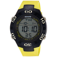 Deals, Discounts & Offers on Men - Sonata Superfibre Digital Grey Dial Men's Watch -NM77035PP03 / NL77035PP03