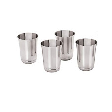 Deals, Discounts & Offers on  - Neelam Stainless Steel 6.5 22G PRM Pari Glass, 170 ml, Silver, Set of 4