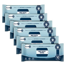 Deals, Discounts & Offers on  - KareIn Bed Bath Wipes, Adult Wet Wipes, Adult Bath Wipes, Anti Bacterial, Ready To Use Cleansing Towels, Refreshing Sponge Bath Towel, For Men & Women, 60 Wipes, Pack of 6