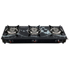 Deals, Discounts & Offers on  - Sigri-wala SIGRI-3B-BLKD-CUTE Glass Manual Gas Stove(3 Burners)