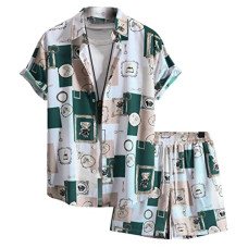 Deals, Discounts & Offers on Men - GRECIILOOKS Mens Night Suit| Casual Wear| Lounge-wear Nightdress Pajama Set | Summer Night Wear | Printed Casual Sleepwear| Pajama Shorts Night Suits Set| Beach Wear