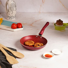 Deals, Discounts & Offers on Cookware - Cello Crown Induction Base Taper Fry Pan 22cm, Maroon (Aluminium)