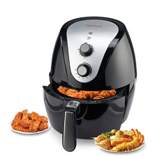 Deals, Discounts & Offers on  - Lifelong LLHF421FryoAir Fryer 1400W with 4.5L Large Cooking Pan Capacity, Timer Selection and Fully Adjustable Temperature Control with 1 Year Warranty(Black)