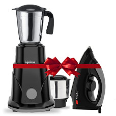 Deals, Discounts & Offers on  - Lifelong Duos 500 Watt 2 Jar Mixer Grinder with 3 Speed Control and 1100 Watt Dry Non-Stick soleplate Iron Super Combo (Black, 1YearWarranty)