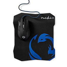 Deals, Discounts & Offers on  - Amigo Nedis USB Wired Gaming Mouse and Durable Mouse Pad Set with 6 Programmable Buttons 1600 DPI (Black)