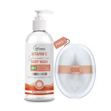 Deals, Discounts & Offers on  - CGG Cosmetics 2% Vitamin C Serum in BodyWash, 200ml Shower Gel Single Bottle with a Free Loofah, 2% Vitamin C,Skin Illlumination, Gradually Depigment