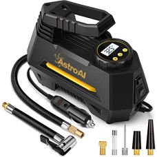 Deals, Discounts & Offers on  - ASTROAI Tyre Inflator, Tire Inflator for Car, 12V DC Air Pump for Car Tires, 100PSI Car Air Pump with LED Light