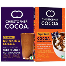Deals, Discounts & Offers on  - Christopher Cocoa Powder, Drinking Chocolate Cocoa, 100g, Super Kids Cocoa Powder Health and Nutrition Drink, No Sugar Vegan, 100g (For Kids and Adults)