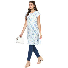 Deals, Discounts & Offers on Women - Vaamsi Ahika Crepe Digital Printed Kurti(VPK1302C_White)