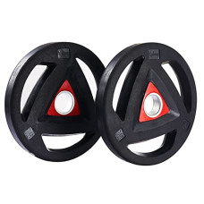 Deals, Discounts & Offers on  - Lifelong Olympic Barbell Rubber Weight Plates with 50mm Internal Dia and 3 Holes Hand Grip (Packed in Pair 5Kg-20Kg) Set